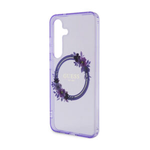 Guess IML Flowers Wreath MagSafe - Case Samsung Galaxy S24 Purple - Image 6
