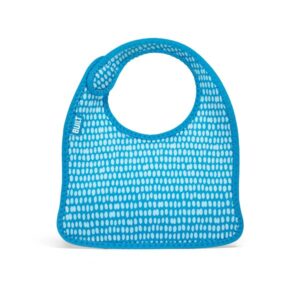 BUILT Mess Mate Set of 2 baby bib (Dribble Dots Blue) - Image 2