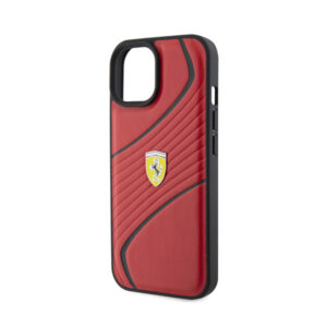Ferrari Twist Metal Logo - dėklas skirtas Apple iPhone 15 Red - Image 6