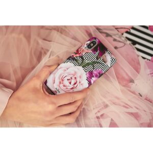 PURO Glam Geo Flowers - dėklas skirtas Apple iPhone Xs / X Pink Peonies - Image 4