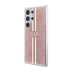 Guess IML 4G Gold Stripe - Case Samsung Galaxy S24 Ultra Pink - Image 2