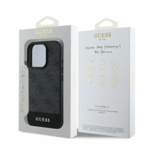Guess 4G Bottom Stripe - dėklas skirtas Apple iPhone 16 Pro Max gray - Image 4