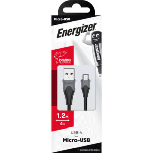 Energizer Classic - USB-A to Micro USB connecting cable 1.2m Black - Image 3