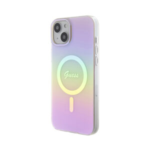 Guess IML Iridescent MagSafe - Apple iPhone 15 Case Pink - Image 2