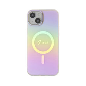 Guess IML Iridescent MagSafe - Apple iPhone 15 Case Pink - Image 3