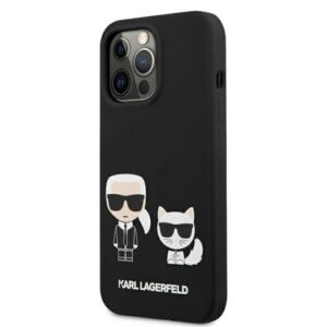Karl Lagerfeld Slilicone Karl & Choupette - dėklas skirtas Apple iPhone 13 Pro Black - Image 2