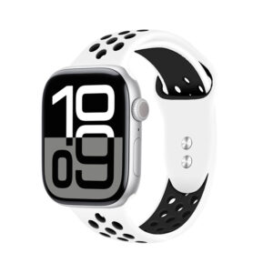 Crong Duo Sport - Strap for Apple Watch 44/45/46/49 mm (white/black) - Image 2