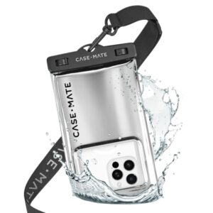 Case-Mate Waterproof Floating Pouch - Waterproof Smartphone Case Silver Chrome - Image 1