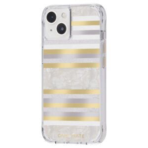 Case-Mate Pearl Stripes MagSafe - dėklas decorated su mother-of-pearl skirtas Apple iPhone 14 / Apple iPhone 13 Pearl Stripes - Image 3