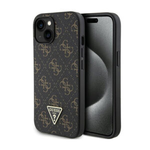 Guess 4G Triangle Metal Logo - dėklas skirtas Apple iPhone 15 black - Image 1