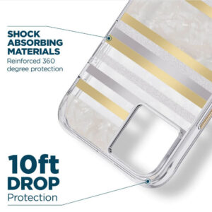 Case-Mate Pearl Stripes MagSafe - dėklas decorated su mother-of-pearl skirtas Apple iPhone 14 / Apple iPhone 13 Pearl Stripes - Image 5