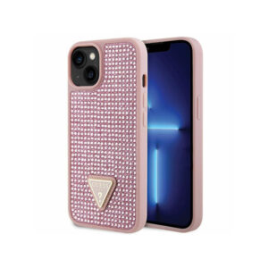 Guess Rhinestone Triangle - dėklas skirtas Apple iPhone 14 Plus Pink - Image 1