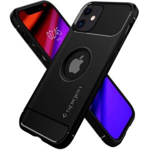 Spigen Rugged Armor - dėklas skirtas Apple iPhone 12 / Apple iPhone 12 Pro Case Black - Image 1