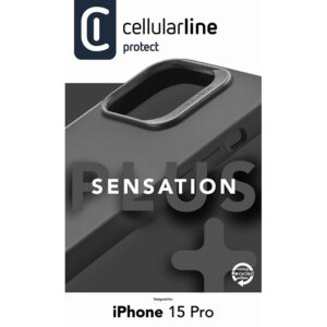 Cellularline Sensation Plus - Apple iPhone 15 Pro dėklas su MICROBAN coating black - Image 4