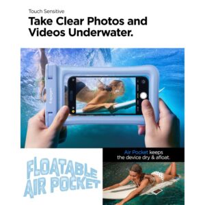 Spigen A610 Universal Waterproof Float Case - Case for smartphones up to 6.9" Aqua Bluet - Image 5