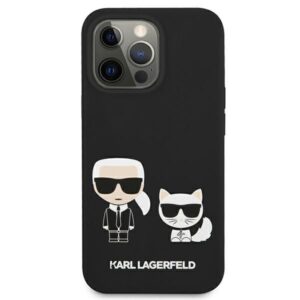 Karl Lagerfeld Slilicone Karl & Choupette - dėklas skirtas Apple iPhone 13 Pro Black - Image 3