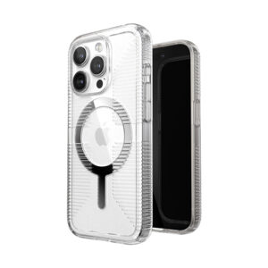 Speck Gemshell Grip + MagSafe - dėklas skirtas Apple iPhone 15 Pro Clear / Chrome Finish - Image 1
