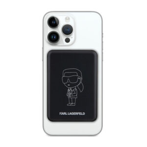 Karl Lagerfeld NFT Outline Ikonik MagSafe - Induction Power Bank 5000 mAh 15W MagSafe (black) - Image 2