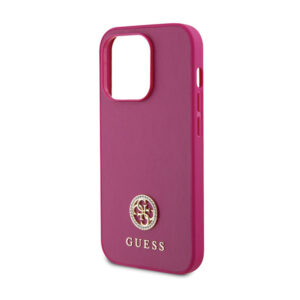 Guess 4G Strass Metal Logo - dėklas skirtas Apple iPhone 15 Pro pink - Image 6