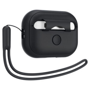 Spigen Silicone Fit Strap - dėklas skirtas Apple AirPods Pro 1 / 2 (Black) - Image 4