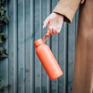 Quokka Solid With Strap - Stainless Steel Thermal Bottle 510 ml with Strap (Orange) - Image 4