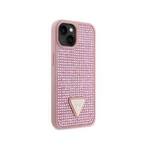 Guess Rhinestone Triangle - dėklas skirtas Apple iPhone 14 Plus Pink - Image 4