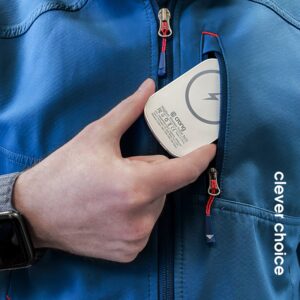 Crong MagSpot Power Bank - Wireless ultra slim power bank with MagSafe 5000mAh, USB-C 20W PD white - Image 3