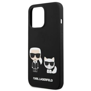 Karl Lagerfeld Slilicone Karl & Choupette - dėklas skirtas Apple iPhone 13 Pro Black - Image 6