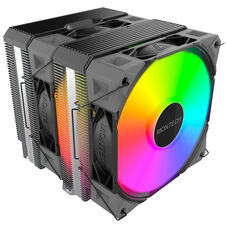 Montech NX600 ARGB CPU Cooler, Dual Tower - 2x 120mm, black