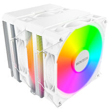 Montech NX600 ARGB CPU Cooler, Dual Tower - 2x 120mm, white