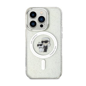 Karl Lagerfeld Karl & Choupette Glitter MagSafe - Apple iPhone 14 Pro Case Transparent - Image 3