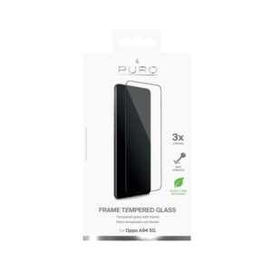 PURO Frame Apsauginis stiklas - Oppo A94 5G Apsauginis stiklas Protective Glass (Black Frame) - Image 2