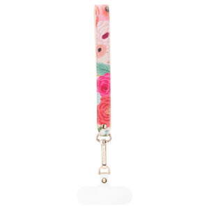 Rifle Paper Phone Wristlet - Universal phone lanyard Garden Party Blush - Image 1
