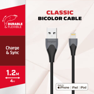 Energizer Classic - USB-A to Lightning connecting cable MFi certified 1.2m Black - Image 2
