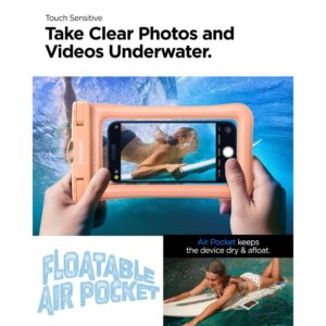 Spigen A610 Universal Waterproof Float Case - dėklas skirtas smartphones up to 6.9" Apricot - Image 4