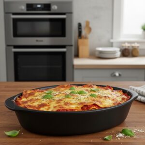 Alpina - Ceramic Oven Dish, Oval, 20x12x5 cm, 470 ml (Black) - Image 3