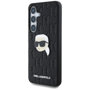 Karl Lagerfeld Leather Monogram Pin Logo Karl Head - dėklas skirtas Samsung Galaxy S25+ Black - Image 2