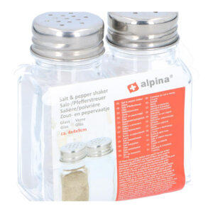 Alpina - Salt and pepper shakers in glass 2 pc.