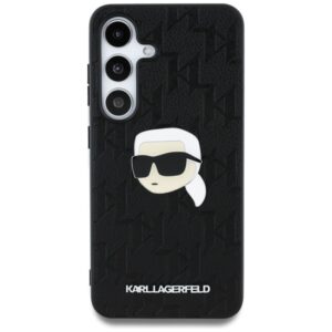 Karl Lagerfeld Leather Monogram Pin Logo Karl Head - dėklas skirtas Samsung Galaxy S25+ Black - Image 3