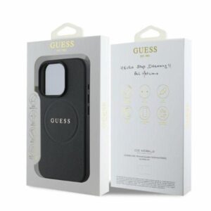 Guess Grained Ring MagSafe - dėklas skirtas Apple iPhone 16 Pro Max black - Image 4