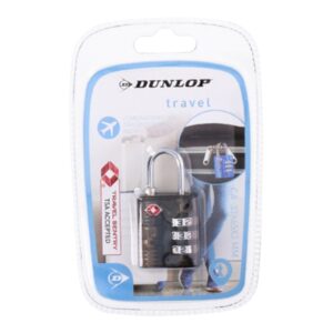 Dunlop - TSA combination lock for suitcase / luggage (Black) - Image 2