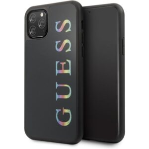 Guess Double Layer Glitter Case - dėklas skirtas Apple iPhone 11 Pro Max Black/Multicolor - Image 1