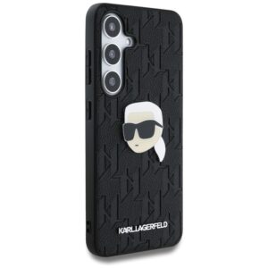 Karl Lagerfeld Leather Monogram Pin Logo Karl Head - dėklas skirtas Samsung Galaxy S25+ Black - Image 4
