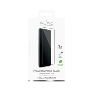 PURO Frame Apsauginis stiklas - Xiaomi Redmi Note 10 Apsauginis stiklas Apsauginis Glass (Black Frame) - Image 2