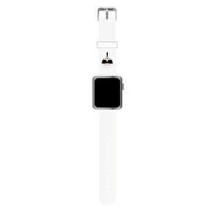 Karl Lagerfeld Silicone Karl Head - Watch Strap for Apple Watch 38/40/41 mm (White)