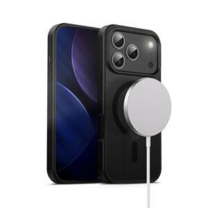 Crong Hybrid Frost MAG Cover - dėklas MagSafe Apple iPhone 17 Pro black - Image 1