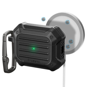 Spigen Tough Armor MagSafe - dėklas skirtas Apple AirPods Pro 1 / 2 (Black) - Image 1