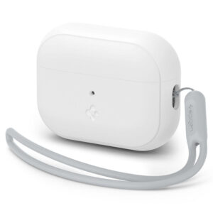 Spigen Silicone Fit Strap - dėklas skirtas Apple AirPods Pro 1 / 2 (White / Grey)