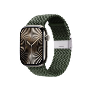 Crong Wave Band – Braided strap for Apple Watch 44/45/46/49 mm (green) - Image 6