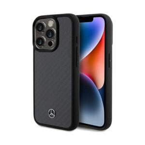 Mercedes Carbon Fiber Dynamic - dėklas skirtas Apple iPhone 15 Pro Black - Image 1